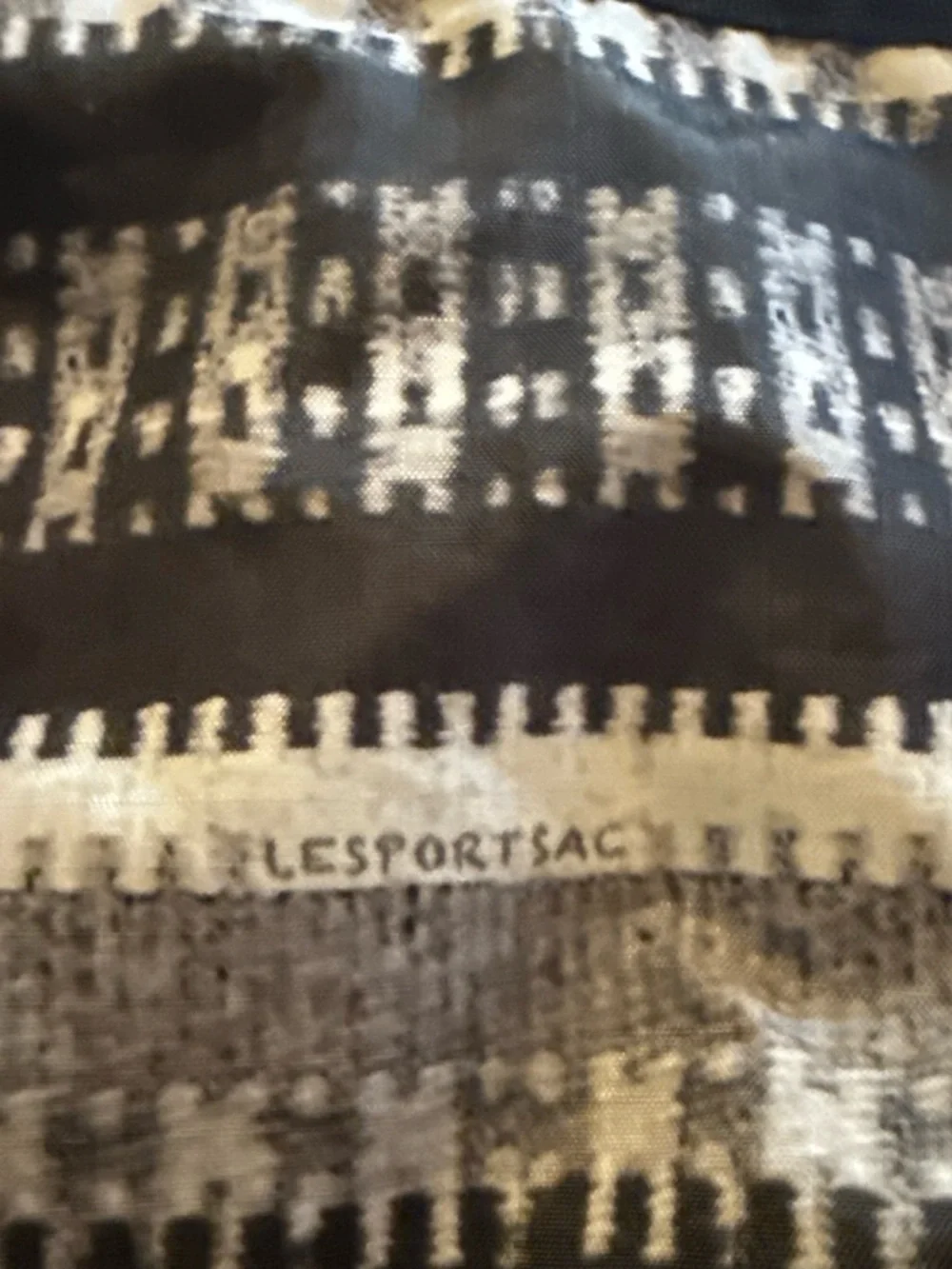 Lesportsac Black and White Patterned Duffel Bag